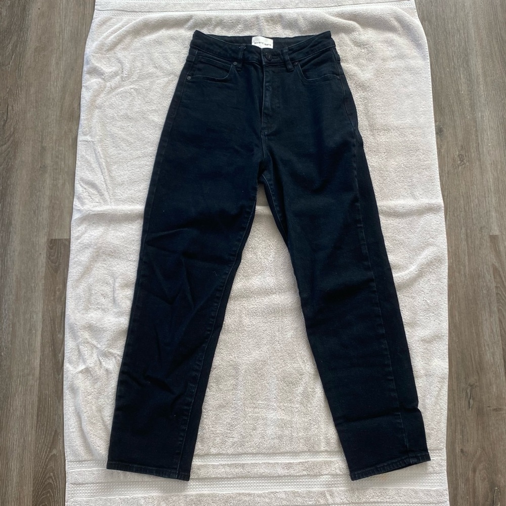 Abrand High Slim Black Jeans